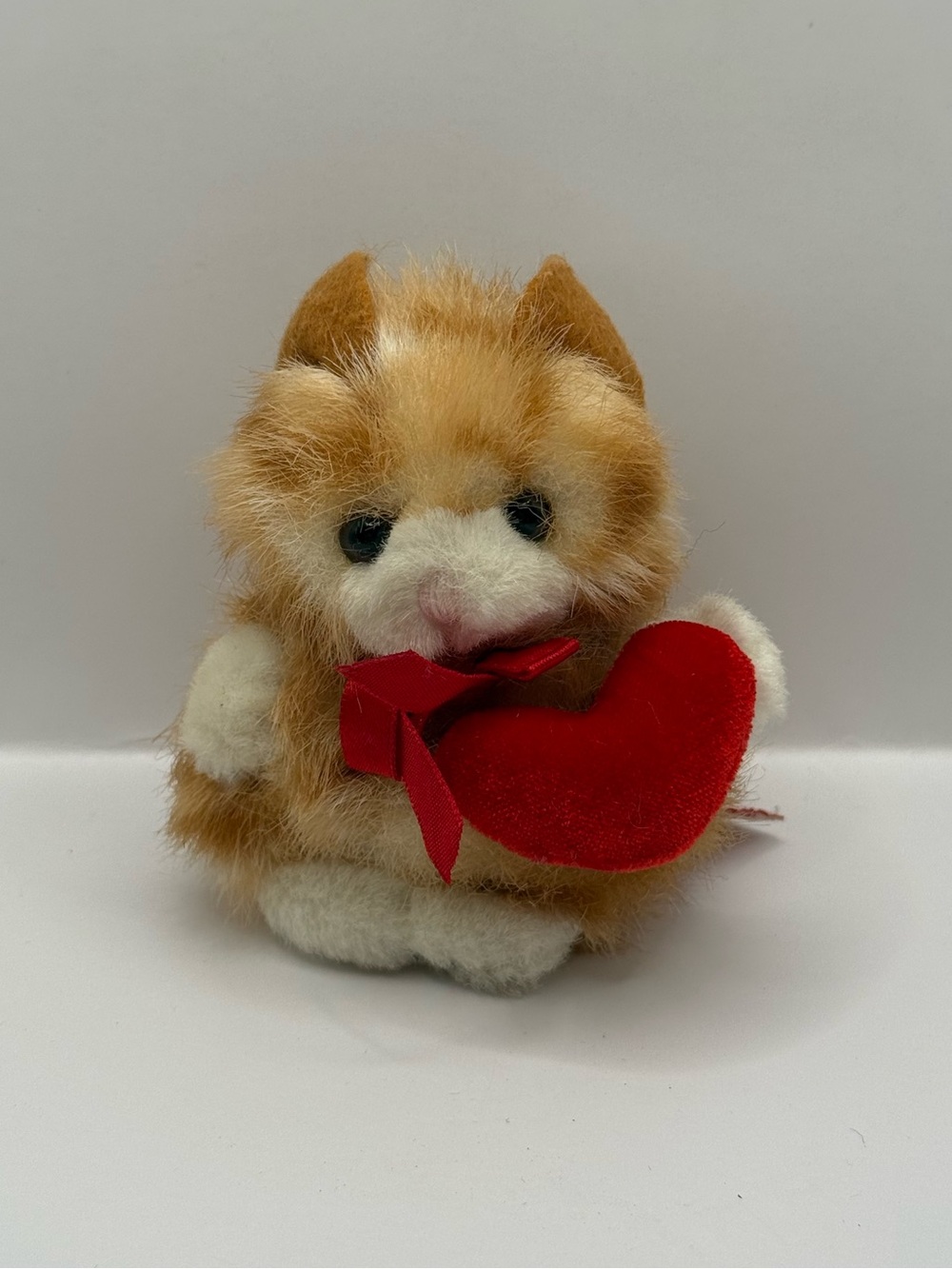 Vintage Russ Itty Bitty Love Orange Tabby Kitty Cat Stuffed Animal Plush
